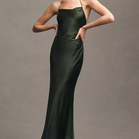 BHLDN Forest Green Saylor Cowl Neck Halter Satin Maxi Dress is available  for purchase on au PAY Market - Imported Goods Online Store Co.Ltd. | au  PAY Market - Online Shopping Site